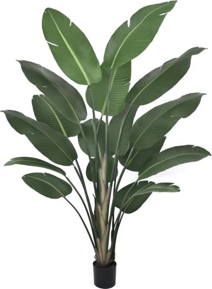 8FT Tall Bird of Paradise Artificial Tree (94 Inch) with Pot – Large Faux Tropical Plant for Indoor Home & Office Decor